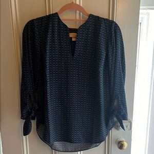 MICHAEL Michael Kors Dark Blue Patterned Blouse